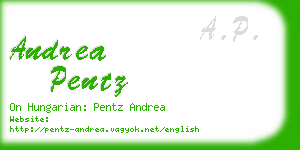 andrea pentz business card